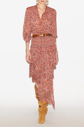 Noeline bedrukte crêpe blouse