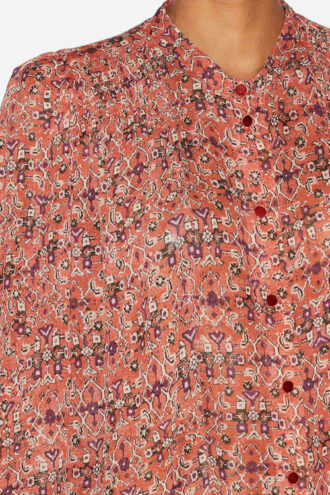 Noeline bedrukte crêpe blouse