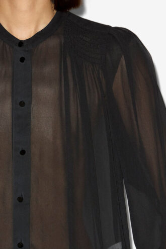 Noeline bedrukte crêpe blouse