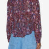 Noeline bedrukte crêpe blouse