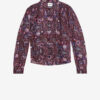 Noeline bedrukte crêpe blouse