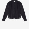 Noeline bedrukte crêpe blouse