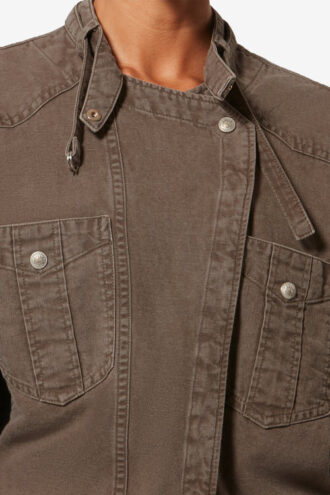 Nouria Lichtgewicht katoenen denim shirtjurk