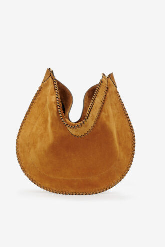 Oskan Hobo Soft Bag van gevlochten suède kalfsleer