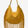 Oskan Hobo Soft Fringed Suede Kalfsleren Handtas