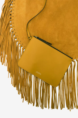 Oskan Hobo Soft Fringed Suede Kalfsleren Handtas