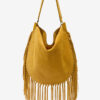 Oskan Hobo Soft Fringed Suede Kalfsleren Handtas