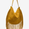 Oskan Hobo Soft Fringed Suede Kalfsleren Handtas