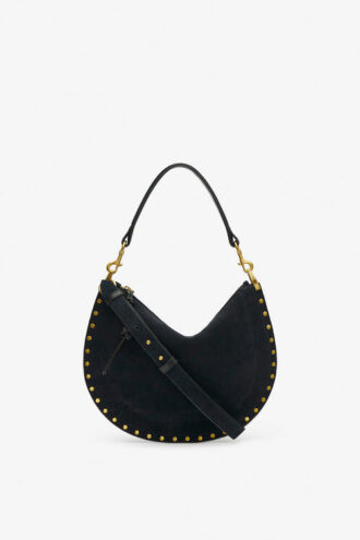 Oskan Hobo Soft Zip gevlochten suède kalfsleren handtas