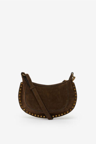 Oskan Moon suède kalfsleren baguette handtas