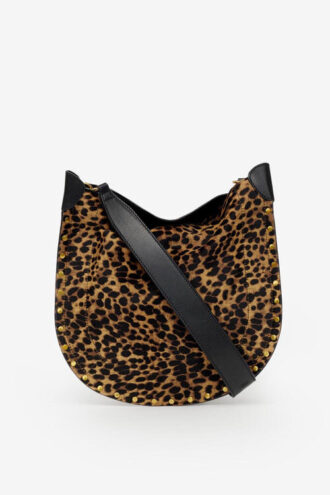 Oskan Soft tas in “Pony”-stijl leer met luipaardprint