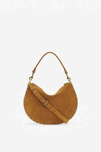 Oskan Soft Zip Bag van suède kalfsleer