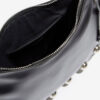Oskan zachte tas met ritssluiting van rundleer met studs