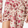 Ovia korte gedrapeerde stretch zijden rok met print Ovia korte gedrapeerde stretch zijden rok met print