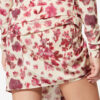 Ovia korte gedrapeerde stretch zijden rok met print Ovia korte gedrapeerde stretch zijden rok met print