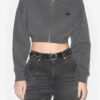 Oxane kort vest in effen gebreide stof