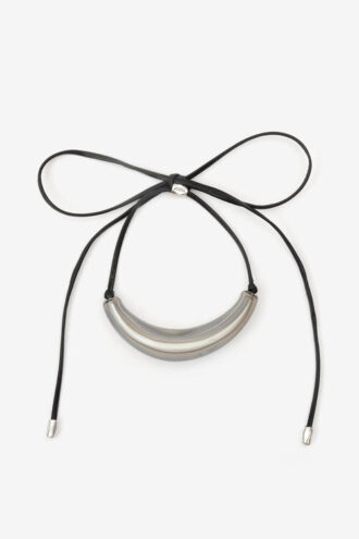 Oyan leren armband met oversized kraal