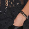 Oyan leren armband met oversized kraal