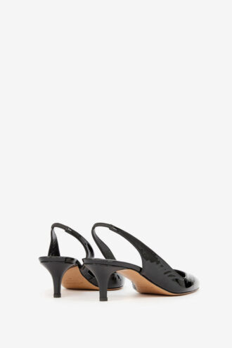 Padim Pumps met hoge hak en slingback van lakleer