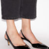 Padim Pumps met hoge hak en slingback van lakleer