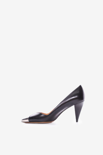 Palda leren pumps met metalen neus