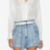 Pamiala Blouse met ruches van effen katoenen voile Pamiala Blouse met ruches van effen katoenen voile