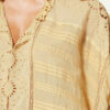 Payton Kaftan-stijl katoenen top met bloemenkant
