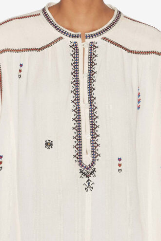 Pelson geborduurde gaasblouse