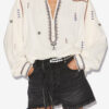 Pelson geborduurde gaasblouse