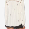 Pelson geborduurde gaasblouse