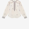 Pelson geborduurde gaasblouse