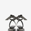 Pilvee pumps met hoge hak en open hiel van kalfsleer met studs