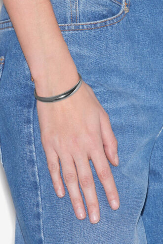 Pio zilverkleurige messing armband