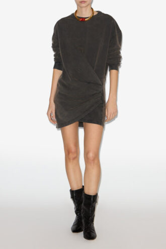 Pipper gedrapeerde jersey sweaterjurk
