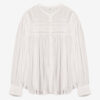 Plalia Blouse van gerimpeld effen katoenen voile
