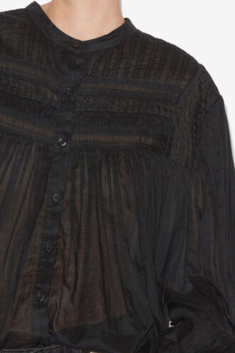 Plalia blouse van gerimpeld katoenen voile