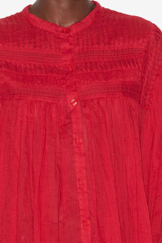 Plalia blouse van gerimpeld katoenen voile