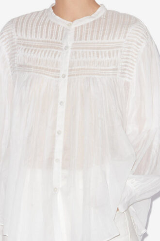 Plalia blouse van gerimpeld katoenen voile