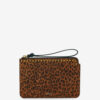 Platte leren clutch