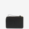 Platte leren clutch