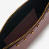 Platte leren clutch
