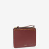 Platte leren clutch