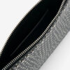 Platte pouch Clutch van bedrukt leer