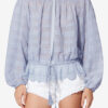 Polly Katoenen blouse met bloemenkant