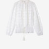 Polly Katoenen blouse met bloemenkant