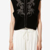 Poppy fluwelen vest met studs
