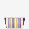 Powden gestreepte nylon clutch