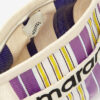 Powden gestreepte nylon clutch