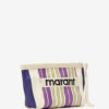Powden gestreepte nylon clutch