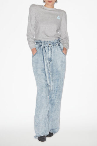 Prissa katoenen sweatshirt met gestructureerde schouders